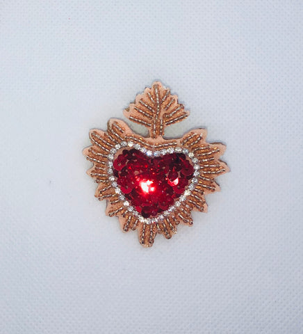 Sacred Heart sequence brooch