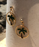 Gold Mini Palm hoops